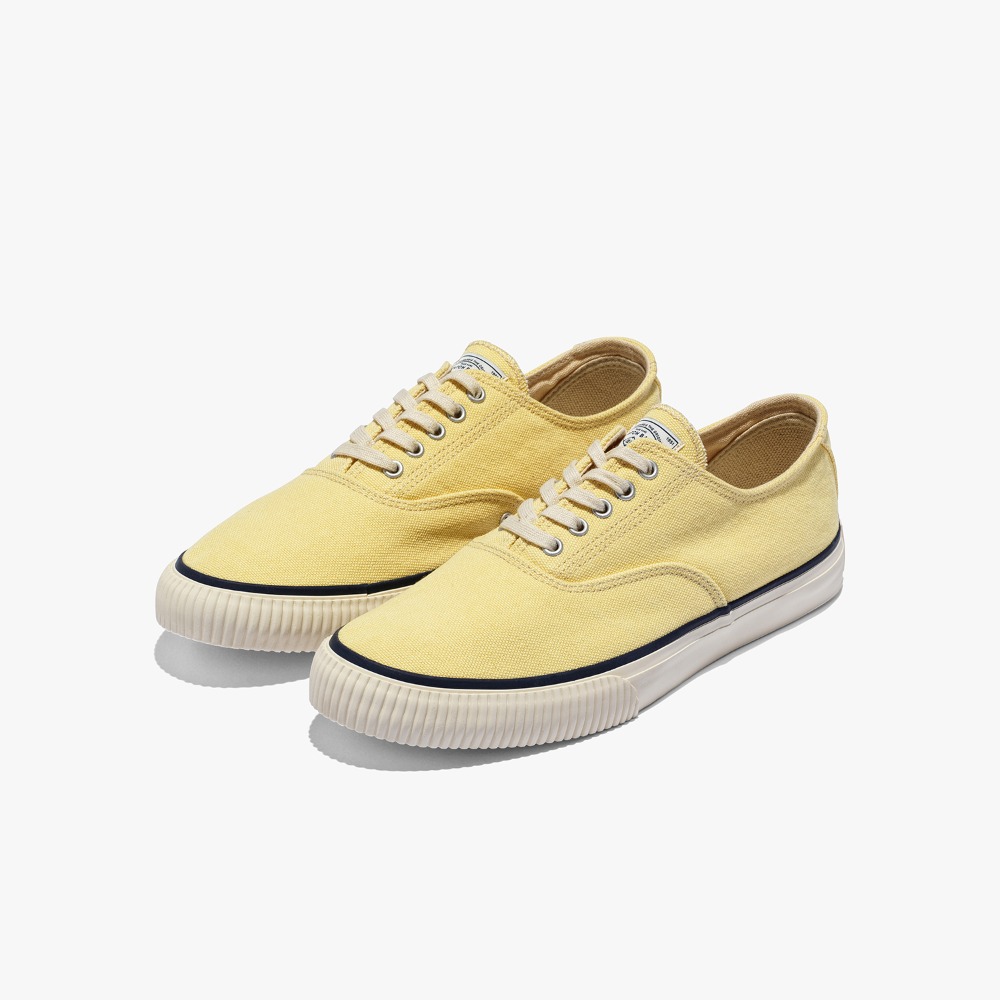 MILITARY USN DECK SHOES _ Crate Yellow taped